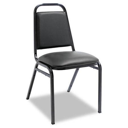 ALERA Padded Steel Stack Chair Black, Vinyl, PK4 ALESC68VY10B